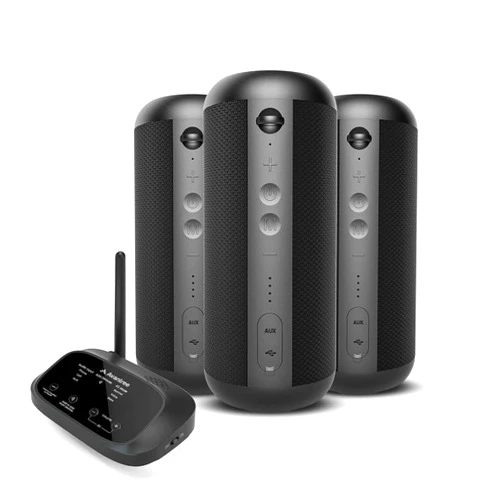 Avantree Harmony 2 – Multi-Room Wireless Speaker System with Bluetooth & Wired Inputs, Easy Setup, Expandable, 30ms Low-Latency Sync for Whole-Home, Meeting Rooms & Small Indoor Events