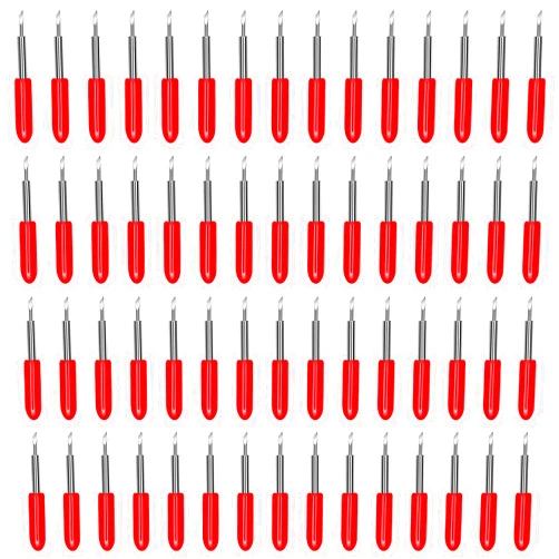 CJRSLRB 60Pcs Replacement Cutting Blades for Cricut Explore Air 2 /Air 3/Maker/Maker 3/Expression, 45 Degree Standard Fine Point Blade for Most Vinyl Fabric Cutting
