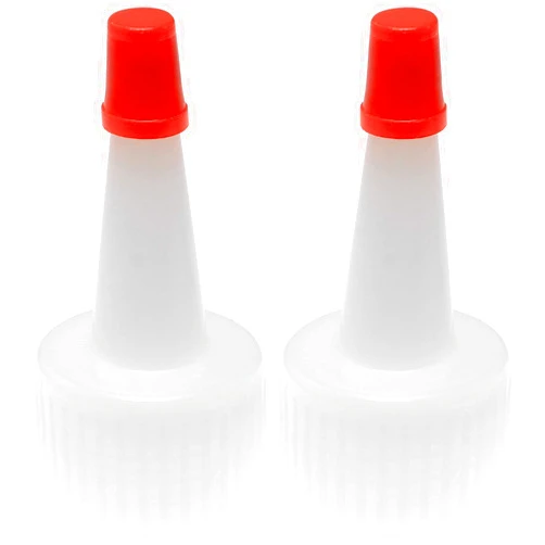Lind Kitchen 25PCS 24mm Red-Tip Caps Plastic Bottle Caps Yorker Dispensing Cap Red Pointed Mouth Bottle Cap for Squeeze Bottles Glue Bottles