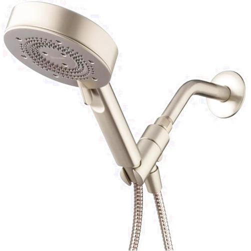 Brondell Nebia High Pressure Shower Head with Handheld Spray Combo, Yuba NE80, Adjustable Showerhead, 5- Setting, Precision Nozzle, Brushed Nickel