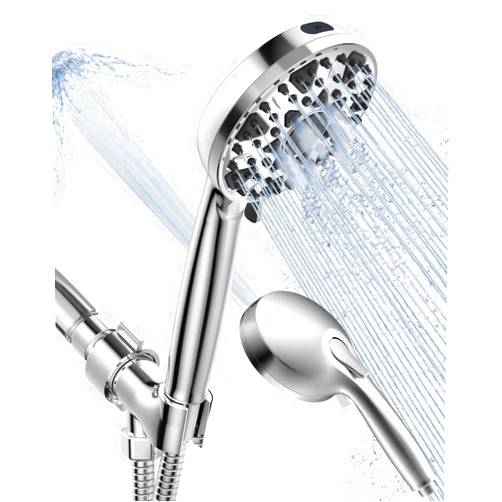 Diiwet Shower Head With Handheld 7 Settings High Pressure, Built-in Power Wash to Clear Tub, Tile & Pets, 5