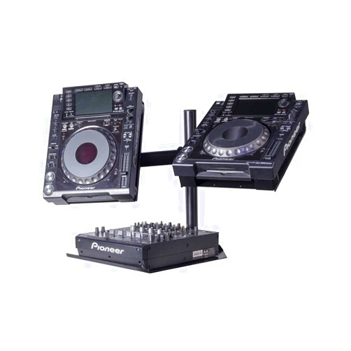 Headliner Los Angeles Headliner Avalon Dual CDJ Stand fits most CDJ players; Adjustable Arms Elevates CDJs above other DJ Equipment, Turntables, DJ Mixers (HL22000)