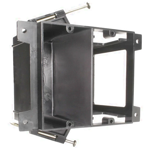 Arlington LVD2 2-Gang Combo Electrical/Low-Voltage Box, Black, 1-Pack
