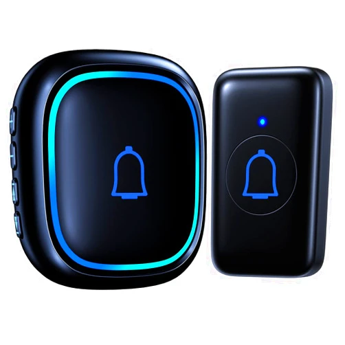 LetsWill Wireless Doorbell Classroom Doorbell IP66 Waterproof 115dB with 56 Chimes Door Bell Ringer Wireless 1000ft Range Battery Doorbell Chime Kit 7 Levels Volume Mute Mode Doorbells for Home Kid Room Office