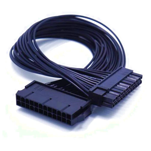 OPSFALCON ATX 24 Pin Motherboard Power Extension Cable, 12.6 Inches / 32cm, Internal PC PSU ATX 24 Pin Male to 24 Pin Female Extension Power Cable