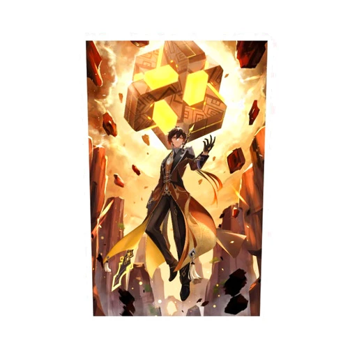 KSHTT Game Genshin Impact Zhongli Anime Poster Canvas Poster Bedroom Decor Sports Landscape Office Room Decor Gift Unframe: Unframe:12x18inch(30x45cm)