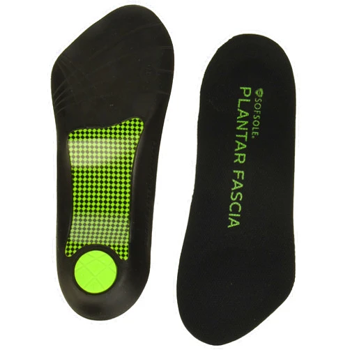 Sof Sole womens Plantar Fascia Support 3/4 Length Insole, Black, 5-11 US