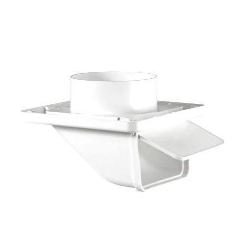 Lambro 143W Plastic Soffit Exhaust Dryer Vent with Damper, 4