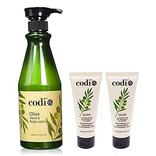 Codi Olive Hand & Body Lotion - Organic, Antioxidant & Vitamin Enriched, Soft & Fresh Skin, 750ml + 2x100ml Tubes