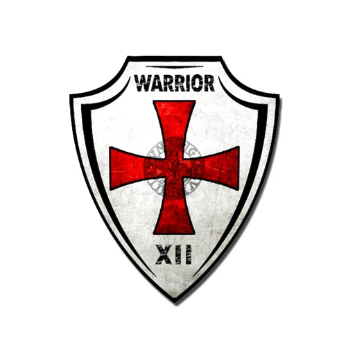 Warrior 12 Knights Templar Insignia Crest Decal Premium Vinyl Die Cut UV Coating Military Decals for Patriots | Outdoor/Indoor Stickers for Vehicles, Laptops, and Gears