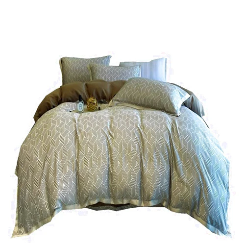 JXYJHBL Breathable Bedding Set Gray Man Woman Luxury Duvet Cover Bedding Set Super Soft Comforter Set King Size with Pillowcase Bed Sheet Quilt Cover for Home 4 Pieces-1.8m