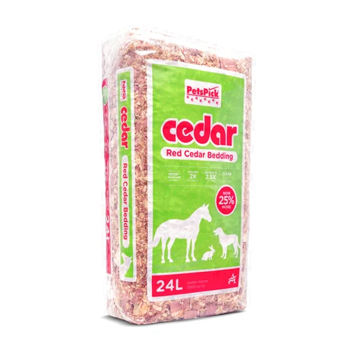 PETSPICK Red Cedar Pet Bedding for Dogs and Horses, 24L