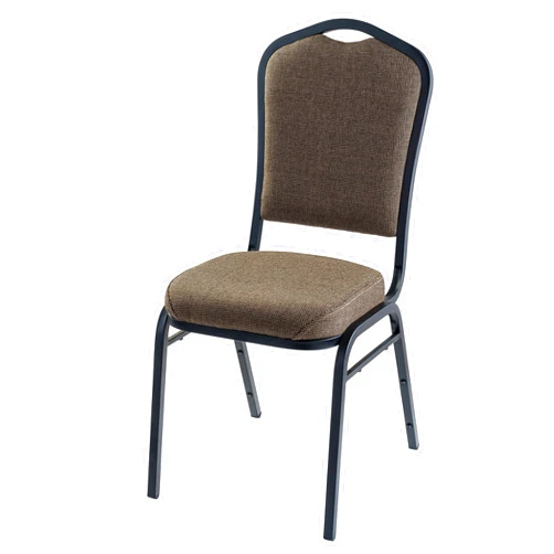National Public Seating NPS 9378-BT Fabric-Upholstered Silhouette Crown Back Stack Chair with Black Sandtex Frame, 300-lb Capacity, 17