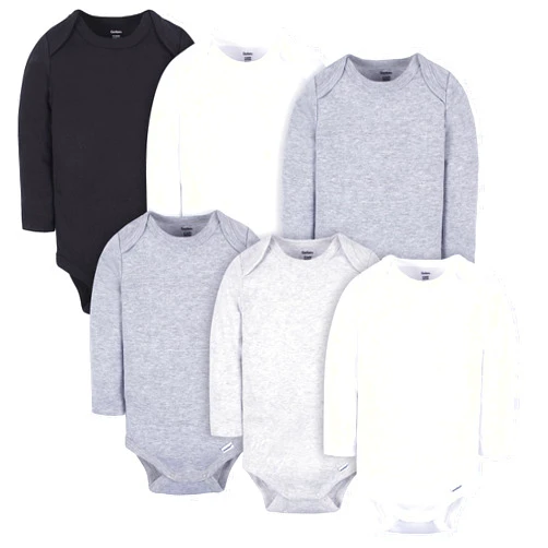 Gerber Unisex Baby 6 Pack Long-sleeve Onesies Bodysuit