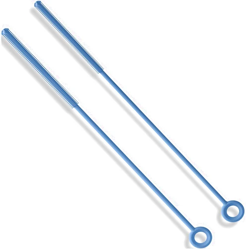 Raymeefa Straw Cleaner,Extra Long Straw Cleaner Brush,Reusable Silicone Straw Cleaner,Crevice Brush,Soft Straw Cleaning Brush,Sturdy Brush to Clean Straws (Blue)