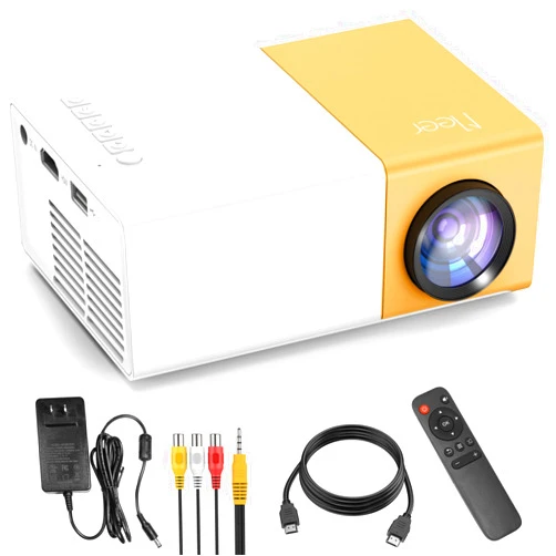 MEER Projector,Meer Mini Projector,Portable Movie Projector,Neat Home Projector,Compatible with iPhone,Android,Windows,Firestick,PS5,Laptop,Tablet,Provide HDMI,USB,Earphone,AV Port and Remote Controller