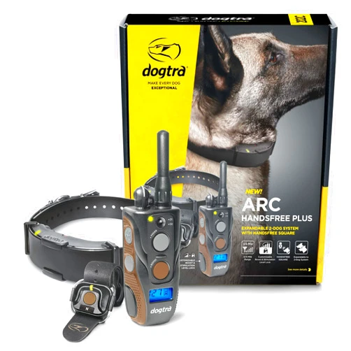 Dogtra ARC HANDSFREE PLUS Boost and Lock, Remote Dog Training E-Collar, HANDSFREE SQUARE for Discreet Control, Waterproof, Rechargeable, 3/4-Mile Range, 1 Dog Expandable System Medium, Large Dogs