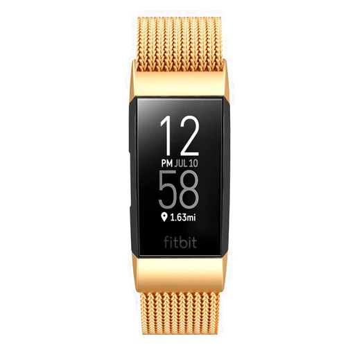 Meikeio Stainless Steel Metal Bands for Fitbit Charge 4/Charge 3/Charge 3 SE, Replacement Strap Wrist Band Compatible with Charge 3/4/3 SE for Women Men