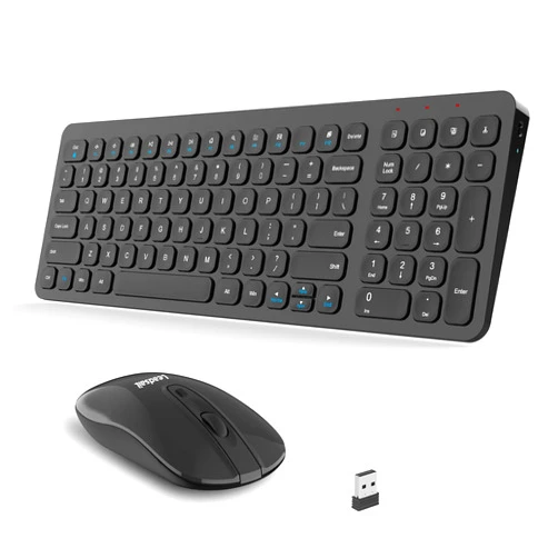 LeadsaiL Wireless Keyboard and Mouse Combo, Wireless USB Mouse and Computer Keyboard Set, Compact and Silent for Windows Laptop, Desktop, PC