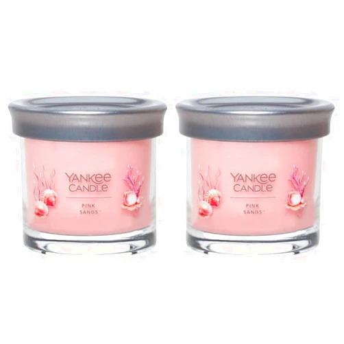 Yankee Candle Small Tumbler Scented Single Wick Jar Candle, Pink Sands, Over 20 Hours of Burn Time, 4.3 Ounce (Pack of 2)