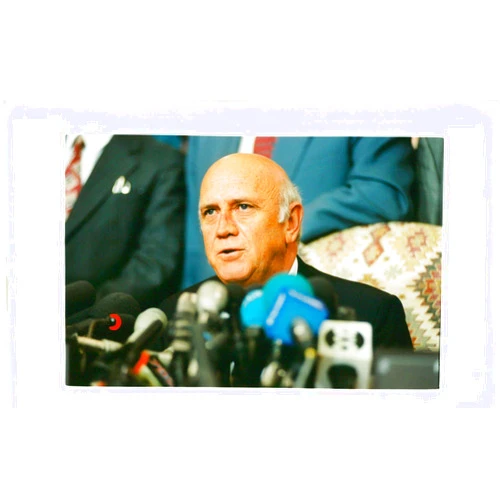 Vintage photo of F. W. de Klerk