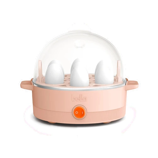 bella Electric Egg Cooker, 7 Eggs Capacity Tray, Single Stack, for Poached, Scrambled, Hard, Medium & Soft Boiled Eggs, Omelets and Steamed Dumplings, Auto Shutoff, 360 Watt, Blossom