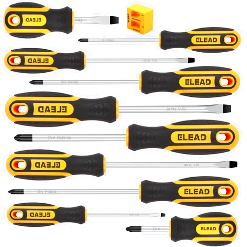 ELEAD 11-piece Screwdriver Set 5 Phillips and 5 Slotted Tips magnetic screwdriver set screw driver work on small screws as well as large. Magnetizer Demagnetizer for Screwdriver Tips Bits and Small Tools