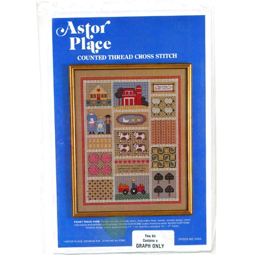 Astor Place Picket Fence Farm Astor Place Counted Cross Stitch Pattern