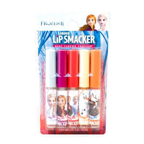 Lip Smacker Disney Frozen 2 Liquid Flavored Lip Balm Party Pack | Dry Lips | For Kids, Men, Women | Stocking Stuffer | Christmas Gift, Set of 5