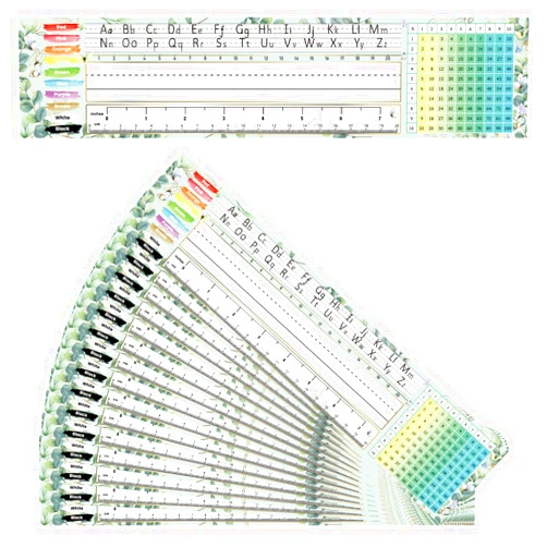 Lasuroa 25pcs Desk Classroom Name Plate, Self-Adhesive Classroom Desk Name Labels Kids Name Plates Student Desk Name Plates for Classroom School Office Baby Shower(Greenery&Butterfly Style)