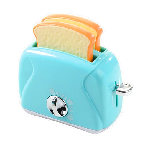 CP Toys Constructive Playthings Kids Play Toaster with Bread for Imaginative Play, Kitchen Appliances Learning Toy for Children Ages 3+