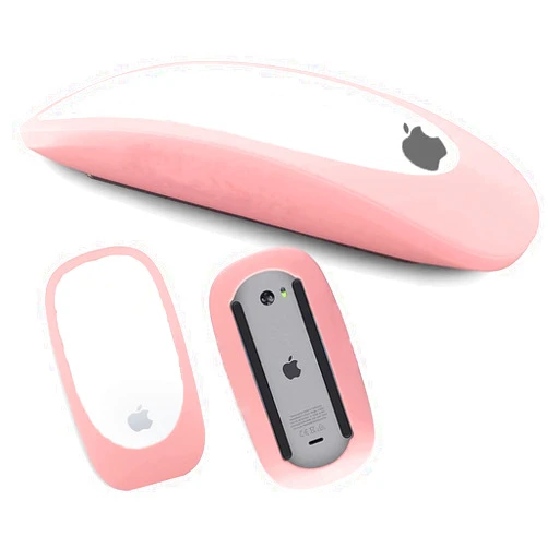 Generic Silicone Case Cover Protective for Apple Magic Mouse 2 & Apple Magic Mouse 1,Colorful Soft Protective Case for Apple Magic iPad Mouse.Ultra Thin Cover, Anti-Drop Mouse Accessories (Pink)