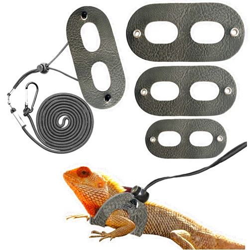 WEVONIGU Bearded Dragon Harness Leash Set,Lizard Adjustable Harness Leash for Guinea Pig,Chameleon and Other Small Animal,Outdoor Used