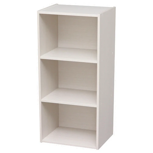 IRIS USA 3-Tier Modular Open Cubby Storage Shelf, Sturdy Storage Bookshelf Cabinet for Living Room Bedroom Guest Room Office Dorm Room Kids Room and Bathroom, White