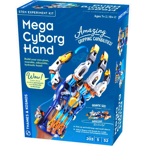 Thames & Kosmos Mega Cyborg Hand STEM Experiment Kit | Build Your Own GIANT Hydraulic Amazing Gripping Capabilities Adjustable for Different Sizes Learn Pneumatic Systems