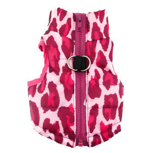 SMALLLEE_LUCKY_STORE New Various Pet Cat Dog Soft Padded Vest Harness Small Dog Clothes Hot Pink Leopard L, Model:BFL049-Hotpink-L