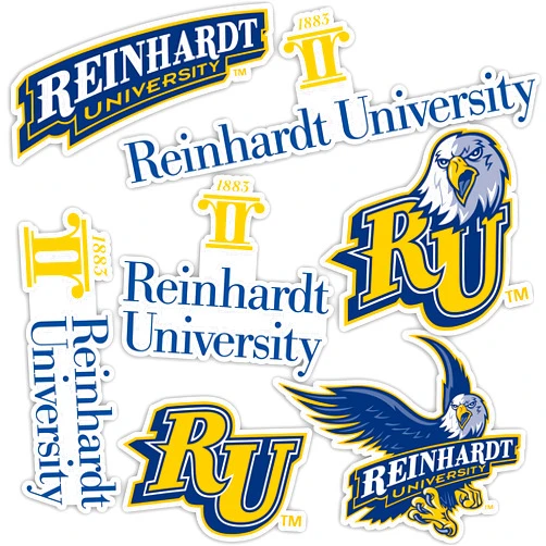 Desert Cactus Reinhardt University Stickers Eagles RU Vinyl Decals Laptop Water Bottle Car Scrapbook (Type 2)