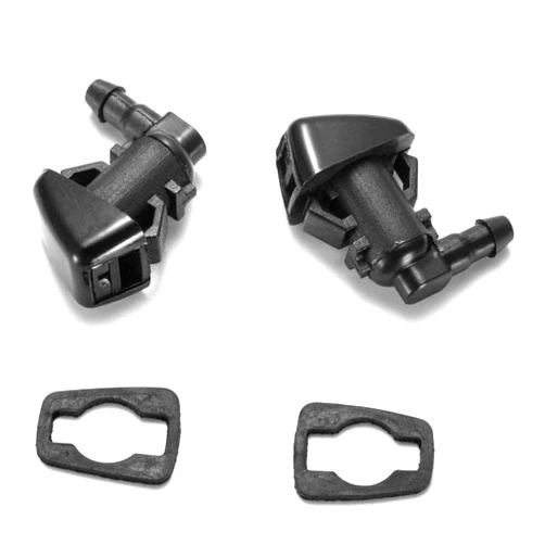 Cheriezing 55157319AA 2Pcs Front Windshield Washer Nozzles Wiper Spray Kit Single Hole Compatible for 2007-2012 Dodge Nitro, 2006-2010 Commander, 2008-2013 Liberty