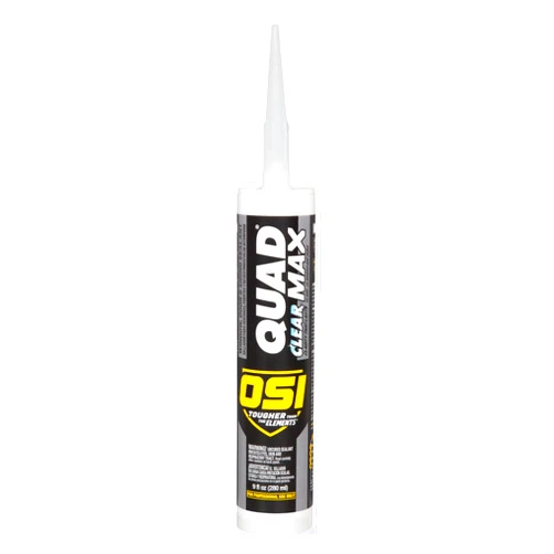 OSI Quad Max Window, Door and Siding Sealant, Clear, 9.5 fl oz Cartridge, Pack of 12