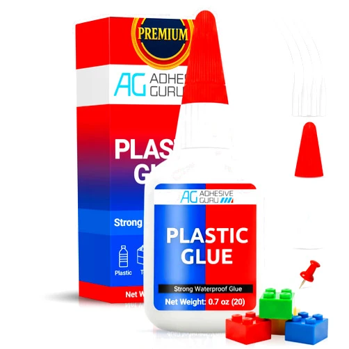 Ag adhesive guru Adhesive Guru Plastic Glue (0.7 oz) Ultra Strong Super Glue for Repairs, Waterproof Adhesive for Plastic Bonding Models, DIY Crafts, Toys, PVC, ABS, 3D Printings and More - 1 Pack