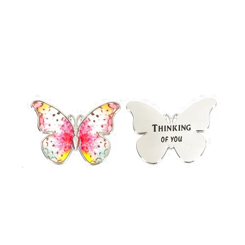 Ganz Keepsake Enjoy The Journey Colorful Butterfly Pocket Charm (Thinking)
