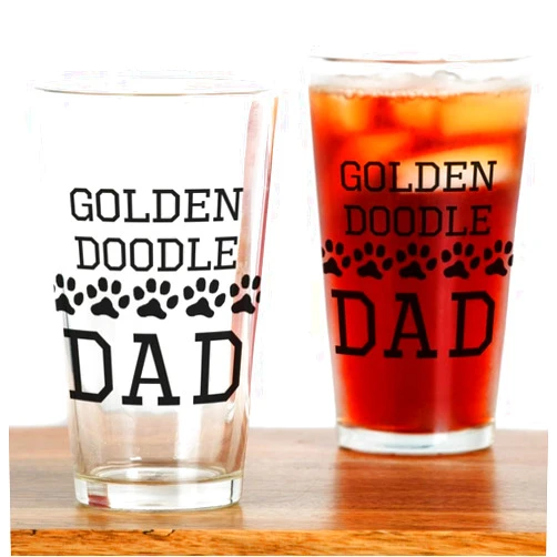 CafePress Goldendoodle Dad Pint Glass, 16 oz. Drinking Glass