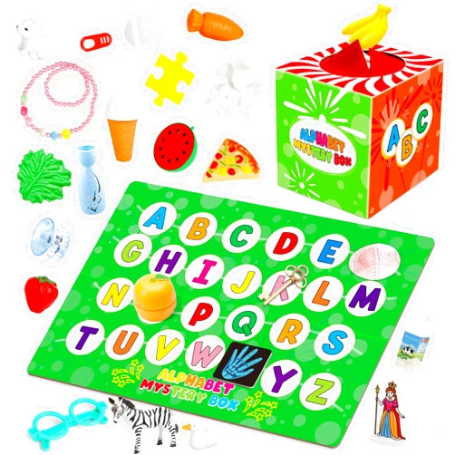 Kasfalci Alphabet Mystery Box for Kids,26 PCS ABC Learning Toys,Letters Sorting Matching Games for Toddlers,Letter Sounds,Speech Therapy Fine Motor Toys for Preschool Kindergarten Classroom