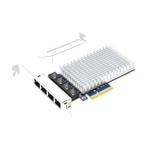 Buacoz Quad-Port 2.5gb Gigabit Network Card with RTL8125B PCIe X4 Ethernet Adapter 4*RJ45 Port LAN INC Cards Support ESXi, Soft Routing, PXE Boot, Network Aggregation Server