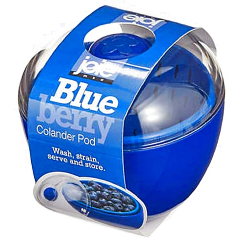 Joie Berry Keeper Colander Pod, Built-in Strainer for Easy Fruit Storage, Holds One Pint of Berries, Compact Fridge Container, Efficient Kitchen Gadget, Blueberry