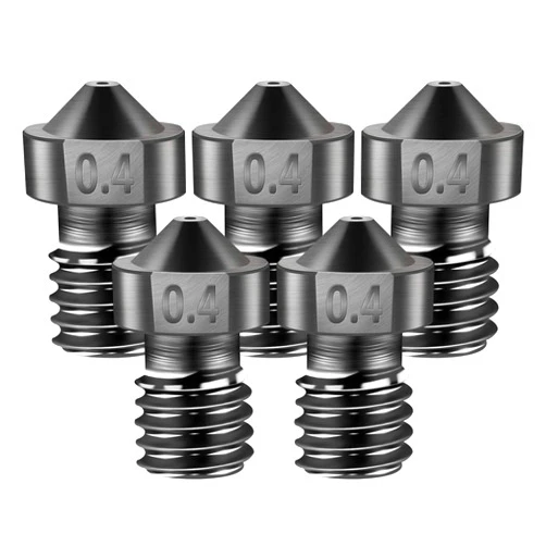 SIMAX3D [5Pcs/Pack] E3D V6 0.4mm 3D Printer Nozzles,Made of high Quality Hardened Steel-Non Clogging, for Makerbot, Prusa i3, Anet8, Anycubic i3 mega