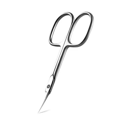 BEZOX Curved Cuticle Scissors - Precision Manicure Scissor Nail Cuticle Trimmer, Professional Stainless Steel Nail Scissors for Cuticle Care, Cuticle Cutter Small Scissors for Women - Silver