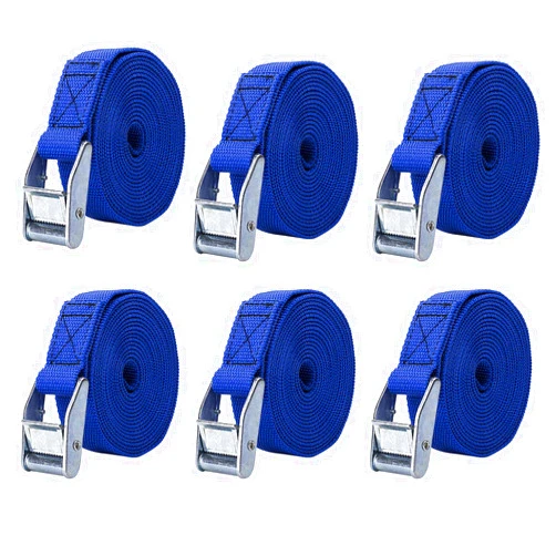RilexAwhile Lashing Straps 2 Ft x 1 Inch Tie Down Straps up to 600lbs, 6 Pack (1inch x 2ft, blue)