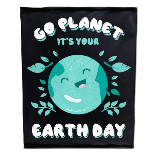 Nitten Earth Day Flannel Blanket Cozy Soft and Fleece Throw Blankets for Adult Kids Couch Bed Sofa All Seasons Microfiber Decor Gifts 40