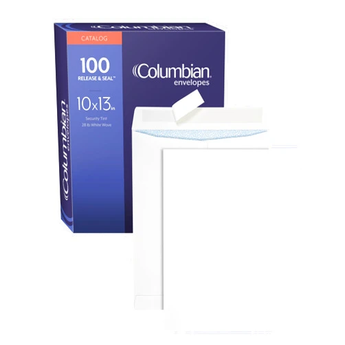 Columbian 10 x 13 Catalog Envelopes, Self Seal Closure, Security Tint, 28 lb White Wove, for Mailing Flat Letter Size Documents, 100 Per Box (COLO337)